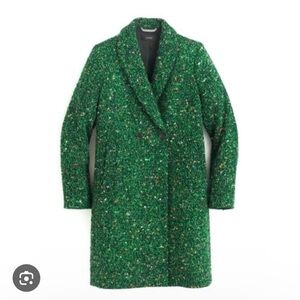 Jcrew green top coat size 0